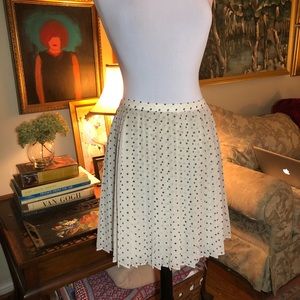 TOMMY HILFIGER Sheer white knife pleat black polka dot skirt. Casino Impulse buy